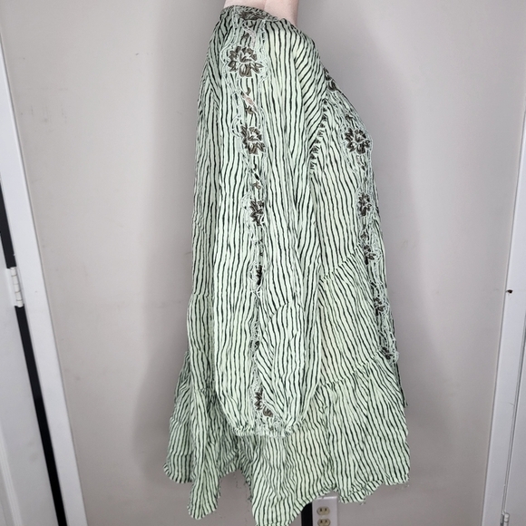 Free People Women's Size Medium Another Day Balloon Sleeve Boho Cotton - Picture 8 of 10